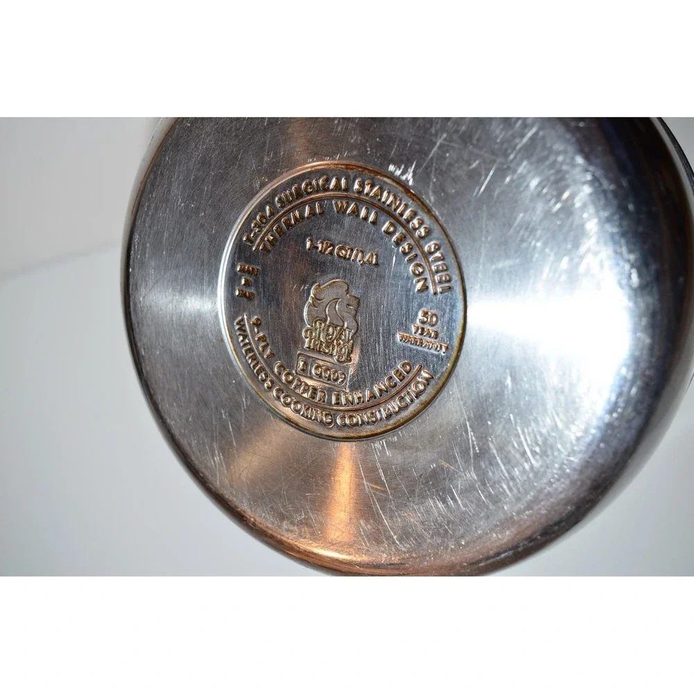 Royal Prestige 2 Qt Sauce Pan Lid T-304 Surgical Stainless Steel 9-ply Italy